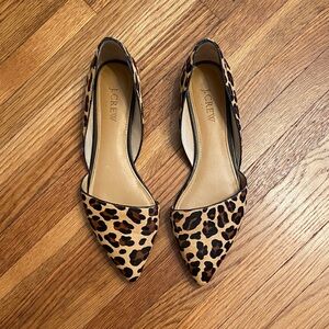 J. Crew Animal Print Pointed Flats